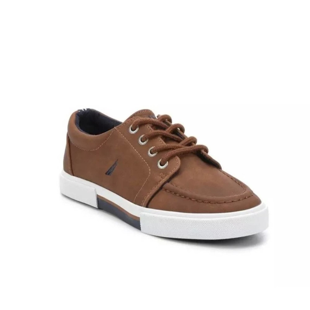 NAUTICA Boy's Little Kid Size 13 Brown Dress Lace-Up Loafers